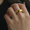 LUSTER Wide Ring L - Gold