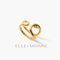 ELLE x MELEMELE Seine Wave Ring - Gold