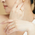 DAILY Square Set Ring - Gold