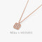 DAILY Square Necklace - Pink Gold