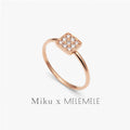 DAILY Square Ring L - Pink Gold