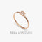 DAILY Square Ring S - Pink Gold