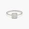 DAILY Square Ring L - Silver