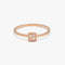 DAILY Square Ring S - Pink Gold