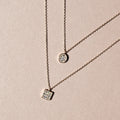 DAILY Square Necklace - Pink Gold