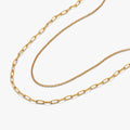 ELEMENT Double Chain Necklace - Gold