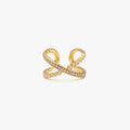 LUSTER Double Cross Ring / Ear cuff - Gold