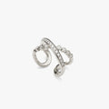 LUSTER Double Cross Ring / Ear cuff S - Silver